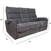 Fotelis Home4You Sofa-reglaineris BOWERS 3 vietų Elektrinis Melsvai Pilka