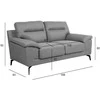 Home4you Sofa ENZO 2-vietė, pilka