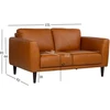 Lova Dvivietė sofa „HAVANNA“, konjako rudos spalvos