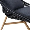 Home4You Lauko baldų komplektas HELSINKI, sofa, 2 kėdės ir 2 stalai, rėmas: aliuminis su plastikinių vytelių apdaila, spalva: juoda