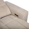 Home4You „Sofa HUB“ 2-vietė elektrinė atlošiamoji sofa, smėlio spalvos