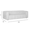 Fotelis Home4You Sofa LEESI 3-vietė, balta