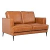 Fotelis Home4You Sofa LEO 2-vietų, šviesiai rudos spalvos