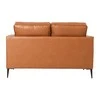 Fotelis Home4You Sofa LEO 2-vietų, šviesiai rudos spalvos