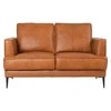 Fotelis Home4You Sofa LEO 2-vietų, šviesiai rudos spalvos