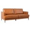 Fotelis Home4You Sofa LEO 3-vietų, šviesiai rudos spalvos