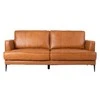 Fotelis Home4You Sofa LEO 3-vietų, šviesiai rudos spalvos