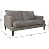 Fotelis Home4You Sofa LINELL 2-vietė, ruda