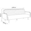 Home4You Sofa-lova KARIN 208x80x80cm, pilka
