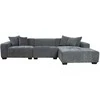 Home4you Kampinė sofa COLLINS KK, pilka