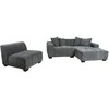 Home4you Kampinė sofa COLLINS KK, pilka