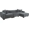 Home4you Kampinė sofa COLLINS KK, pilka