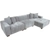 Home4you Kampinė sofa COLLINS KK, šviesiai pilka