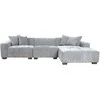 Home4you Kampinė sofa COLLINS KK, šviesiai pilka
