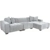 Home4you Kampinė sofa COLLINS KK, šviesiai pilka