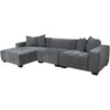 Home4you Kampinė sofa DAHLIA KK, pilka