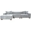 Home4you Kampinė sofa DAHLIA KK, šviesiai pilka