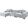 Home4you Kampinė sofa DAHLIA KK, šviesiai pilka