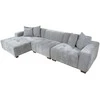 Home4you Kampinė sofa DAHLIA KK, šviesiai pilka