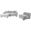 Home4you Kampinė sofa DAHLIA KK, šviesiai pilka