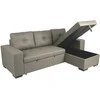 Home4you Kampinė sofa-lova CARITA, smėlio