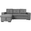 Home4You Kampinė sofa-lova CARITA, tamsiai pilka