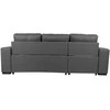 Home4You Kampinė sofa-lova CARITA, tamsiai pilka