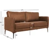 Home4you Sofa SOFIA 2-vietė, ruda