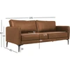 Home4You Sofa SOFIA 3-vietė, ruda