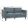 Home4You Dvivietė sofa „STEVENS“, žalsvai pilkos spalvos