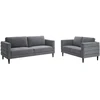 Home4You Sofa STEVENS 2-seater, pilkas