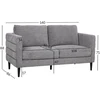 Home4You Dvivietė sofa „STEVENS“, pilka