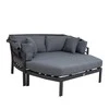 Lauko baldų komplektas Home4You Sofa TOMSON su stogeliu, tamsiai pilka