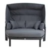 Lauko baldų komplektas Home4You Sofa TOMSON su stogeliu, tamsiai pilka