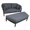Lauko baldų komplektas Home4You Sofa TOMSON su stogeliu, tamsiai pilka