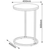 Fotelis Home4You Kavos staliukas HEDVIG D40xH60cm Pelenų/Juoda