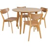 Fotelis Home4You Valgomojo stalo komplektas ROXBY apvalus stalas, 4 vnt