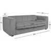 Home4You Sofa-lova STELLA su spyruokliniu čiužiniu, pilka