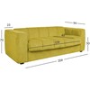 Home4You Spring Sofa-lova STELLA su spyruokliniu čiužiniu, geltona