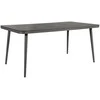 Home4You Lauko stalas ANDROS, 180x90xH75 cm, stalviršis: 5 mm stiklas, spalva: akmenų pilkumo, rėmas ir kojos: aliuminis, spalva: pilka