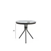 Home4You Stalas DUBLIN D50xH46cm, tamsiai rudas