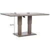 Home4You Stalas MARENDA 150x90xH2-75cm, pilkšvai smėlio spalvos