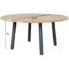 Home4You Stalas MARLINE D160xH76cm Perdirbto tikmedžio