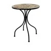 Home4you Stalas MOROCCO D60xH71cm, rėmas: metalinis, juodas, stalviršis: spalvotas, su mozaikos motyvais