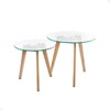Home4You Kavos staliukų rinkinys HELENA 2vnt. D50xH45cm D40xH40cm
