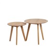 Fotelis Home4You Kavos staliukų rinkinys HELENA 2vnt. D50xH45cm D40xH40cm Ąžuolo