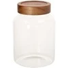 Home4You Stiklinis indas RIVA D13xA19cm 1930ml akacijos medienos su dangteliu