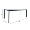 Home4you Stalas BEIDA 180x90xH75cm, pilkas