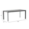 Home4You Stalas CARVES 180x90xH75cm, antracito spalvos