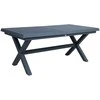 Home4You Stalas COLUMBUS 183/243x100xH76 Tamsiai pilka